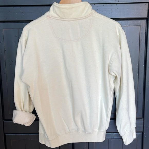 Cream light yellow quarter zip sweatshirt size small - Picture 5 of 5